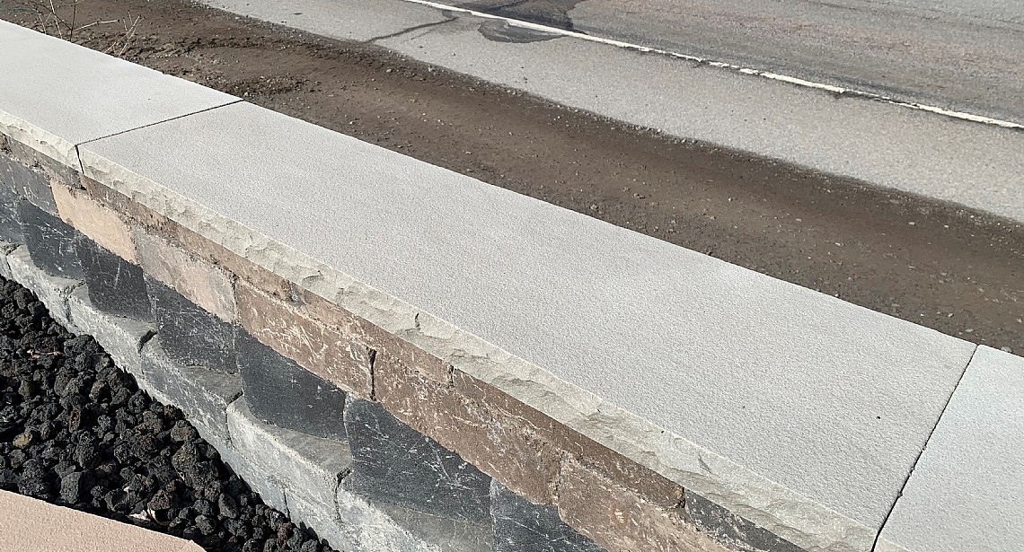 grey sandstone coping stones